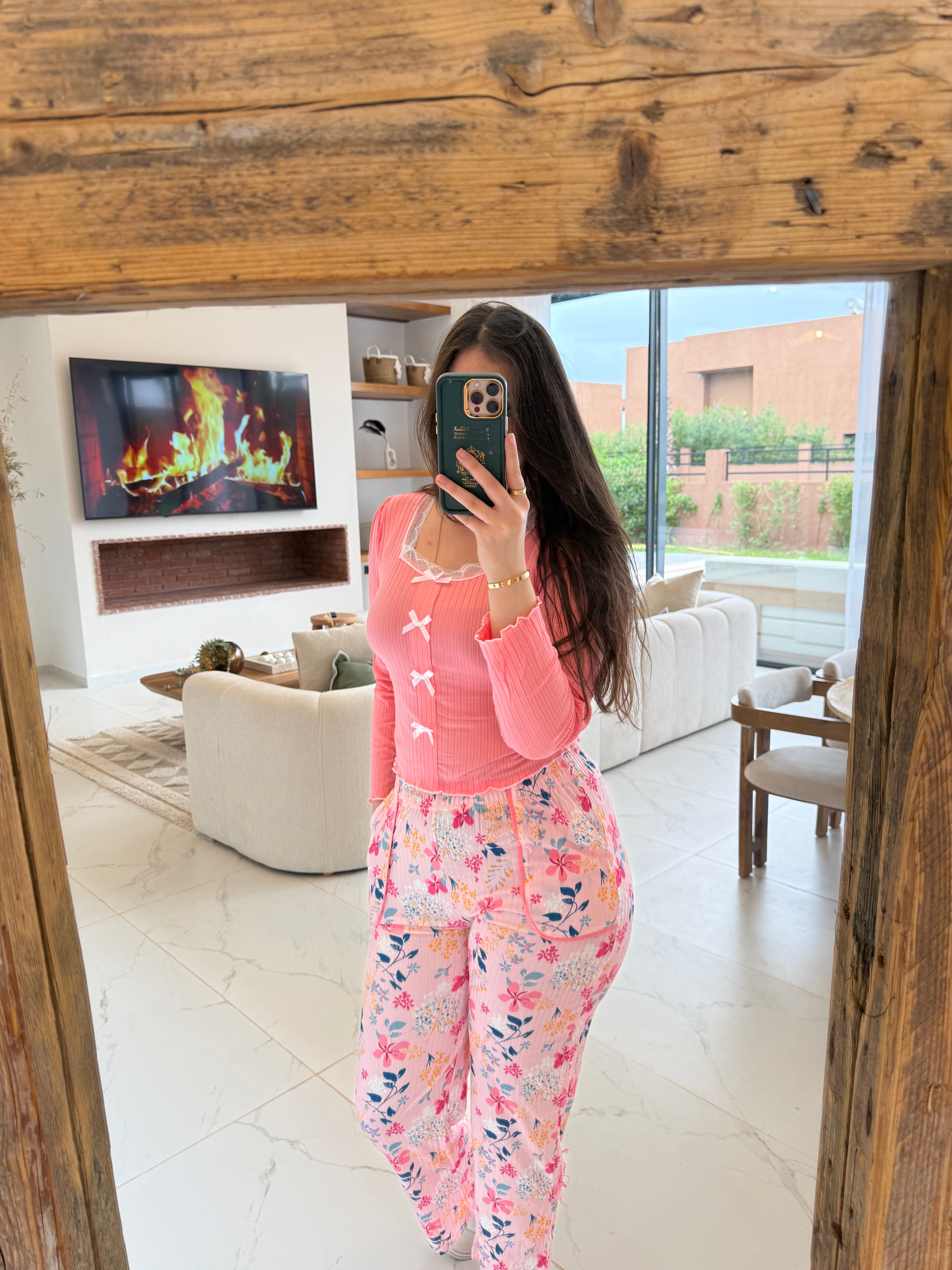 💖 Pyjama d’été en coton – Confort & élégance à la maison