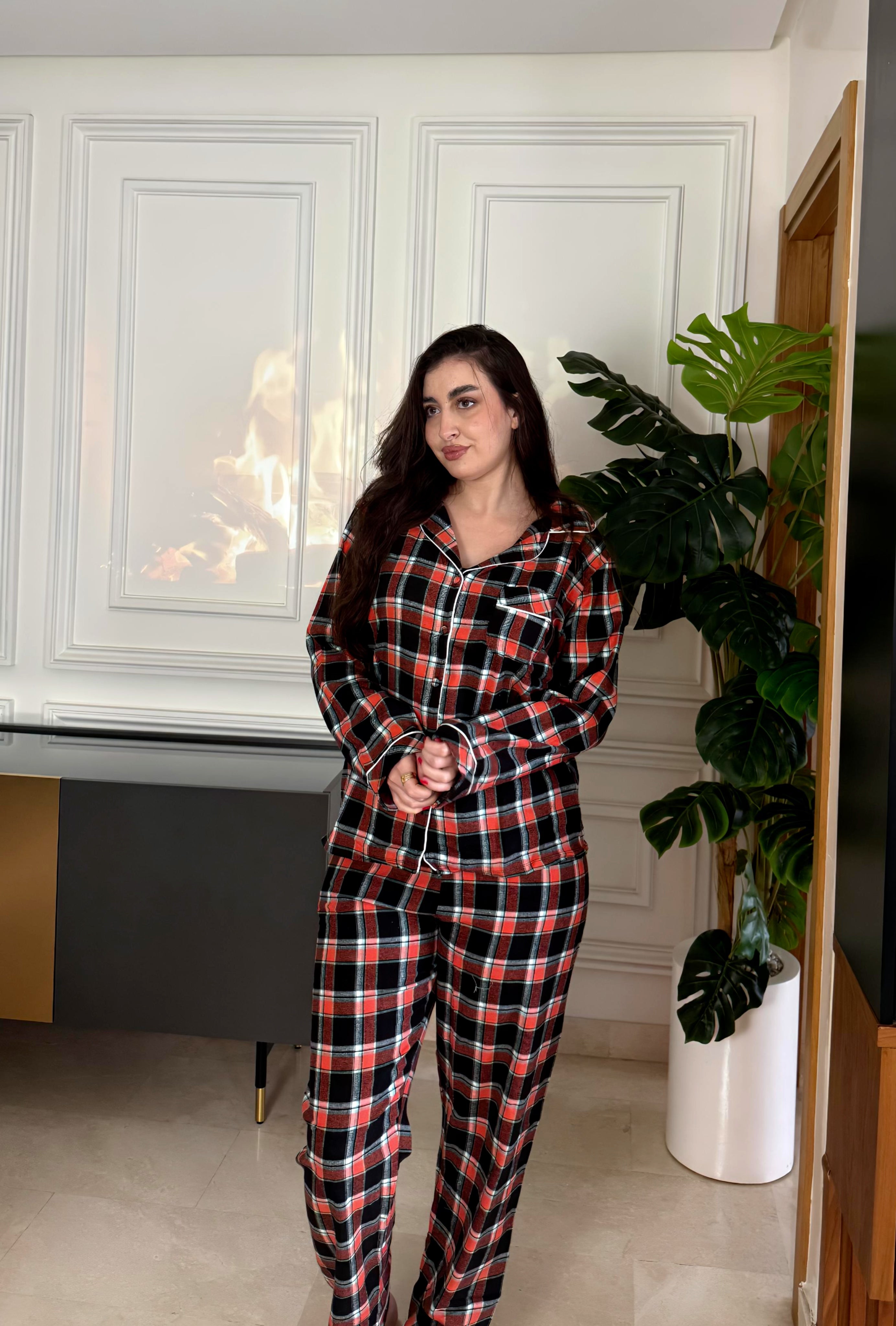 💤 Pyjama Femme 2 Pièces – Cotton Cachemire | Confort & Élégance