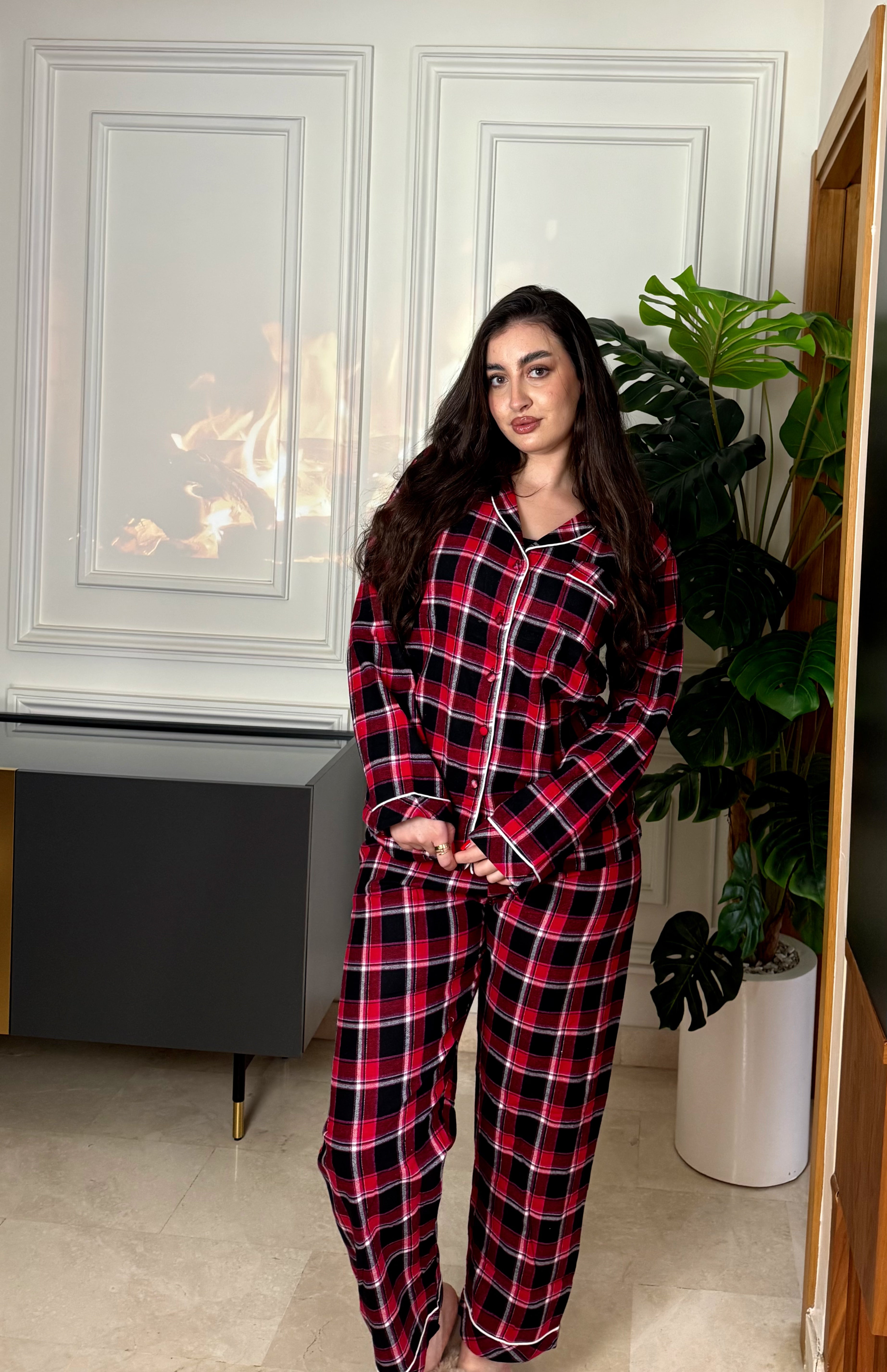💤 Pyjama Femme 2 Pièces – Cotton Cachemire | Confort & Élégance