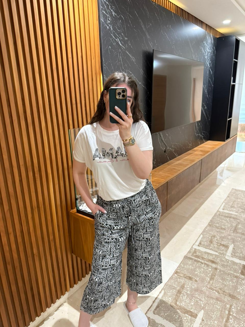 🌙 Pyjama T-shirt & pantacourt – Simple & Confortable 🌙