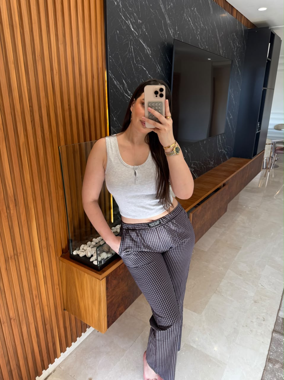 🤍 Pyjama motif simple au style moderne et intemporel✨