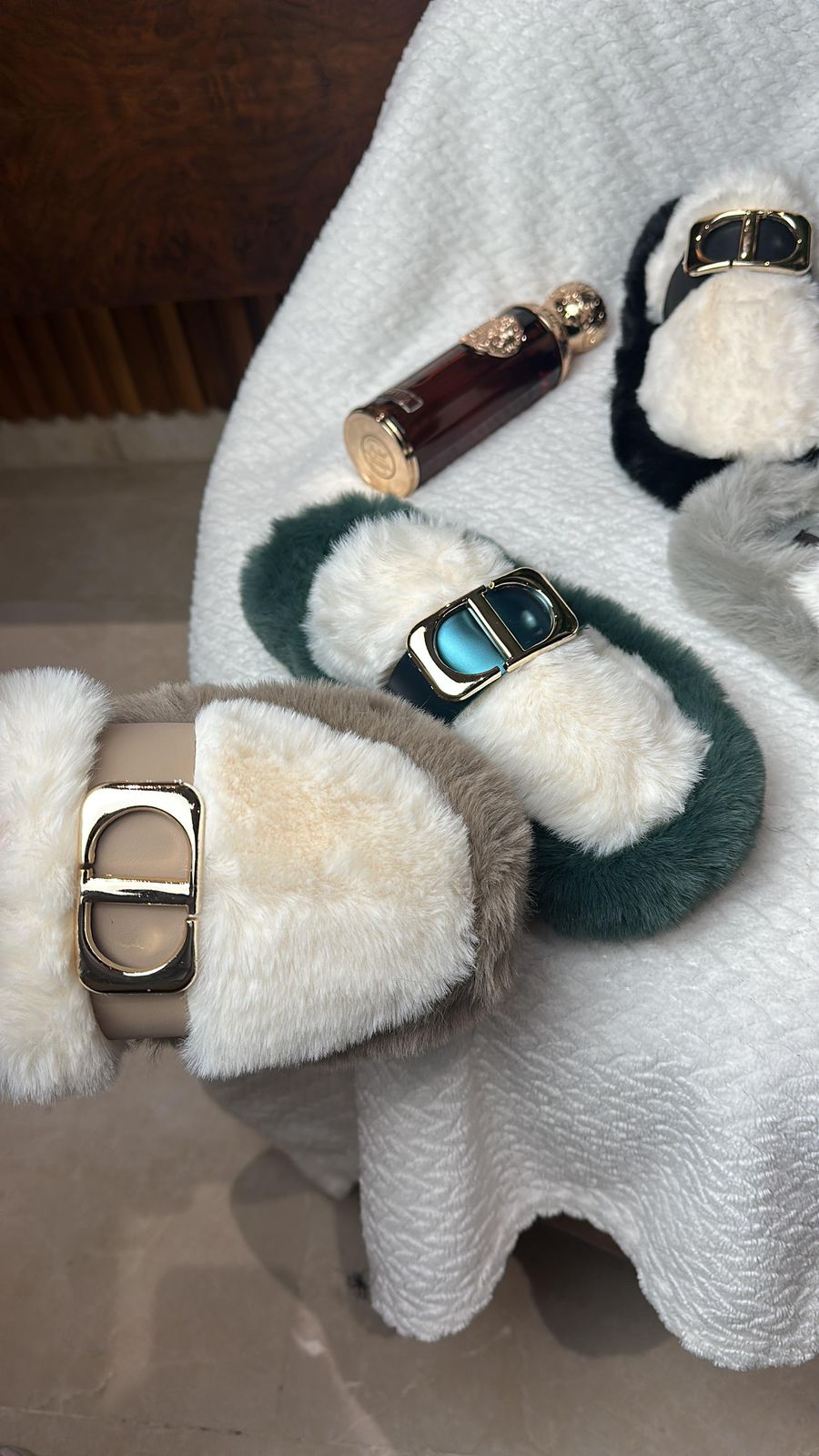 Chaussons femme effet foururre-style chic &confort absolu