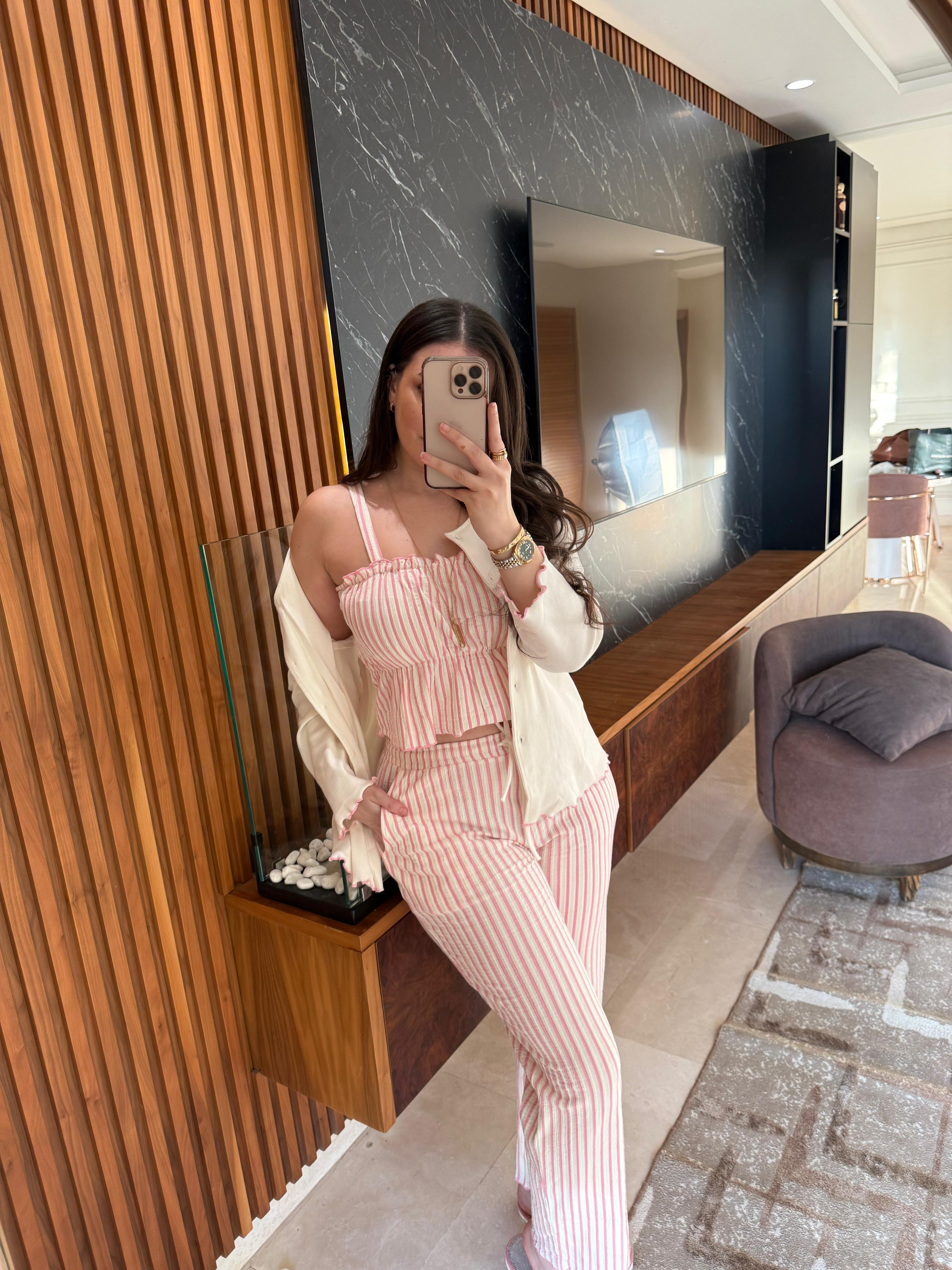 Pyjama 3 pièces en coton doux – importation Espagne 🇪🇸