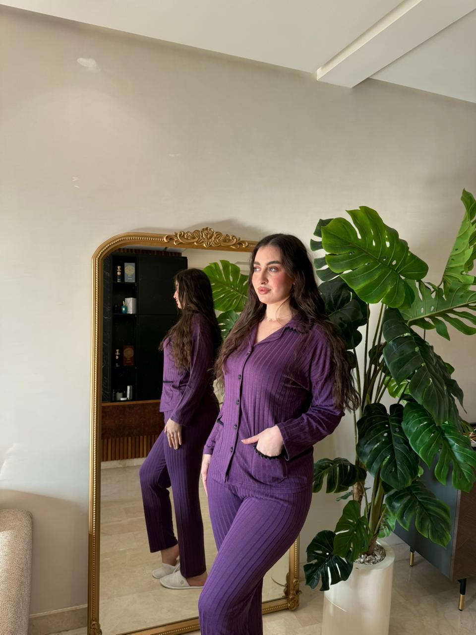 Pyjama douceur premium à boutons Ref:18295